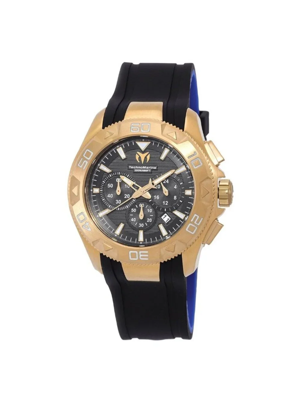 NWT Technomarine UF6 Chronograph Date Quartz Black Dial Men's Watch